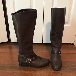 brown riding boots